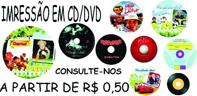 Foto 1 - Impresso em CD e dvd